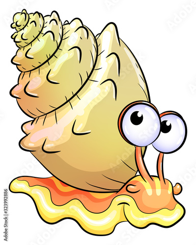 Niedliche Schnecke- Vektor-Illustration