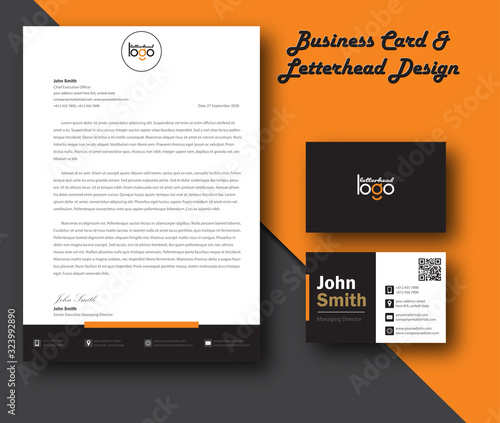 Vector modern creative and clean business card template and Letterhead modern design template and mockup minimalist style vector. design for business or letter layout, brochure, template, newsletter.