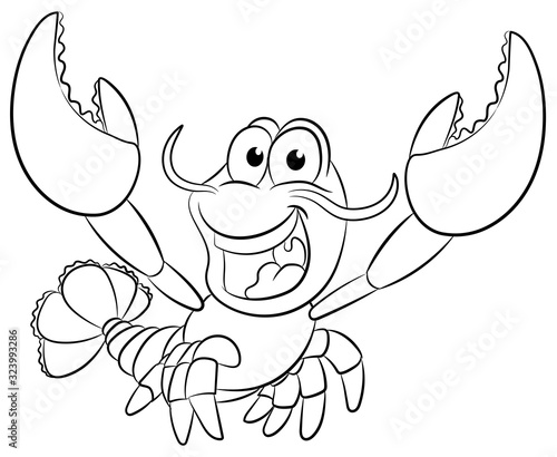 Niedlicher Krebs - Vektor-Illustration