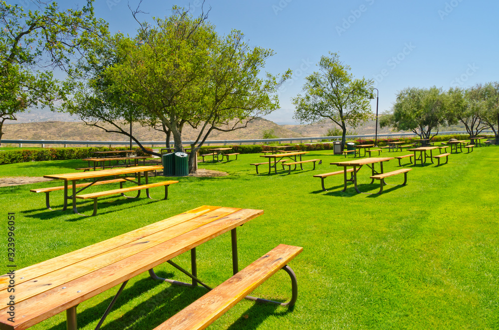 Beautiful picnic area at the Long Canyon at Simi Valley, California, US Beautiful picnic area at the Long Canyon at Simi Valley, California, US
