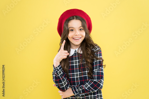 my fashion inspiration. small girl stylish look. parisian kid french beret. how to wear checkered dress. girl has long curly hair. day at hairdresser salon. happy teen girl in uniform. back to school