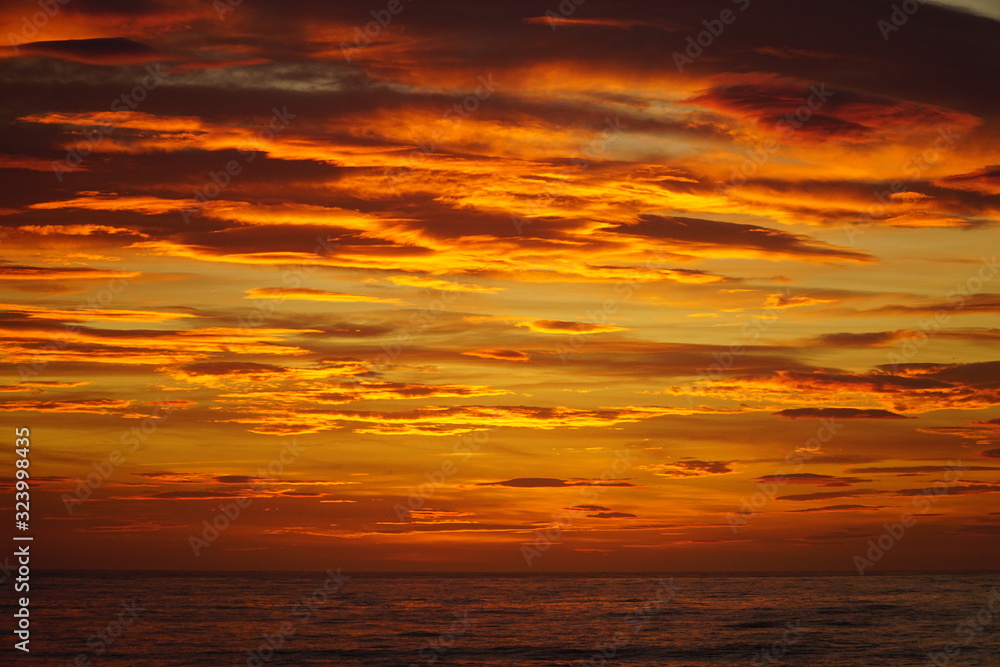 sunset over the sea sunset over the sea