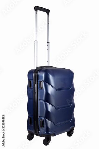 Blue Suitcase Isolated on White Background