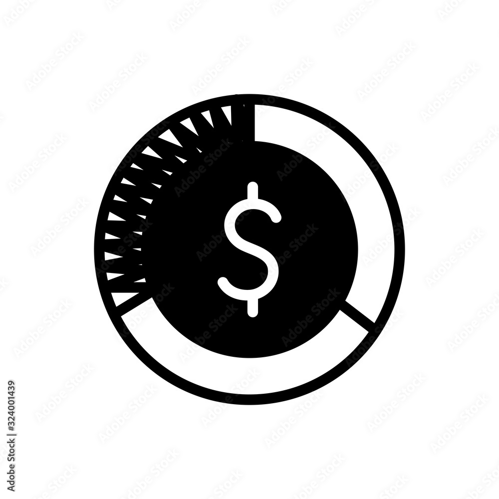 Isolated money coin silhouette style icon vector design Isolated money coin silhouette style icon vector design