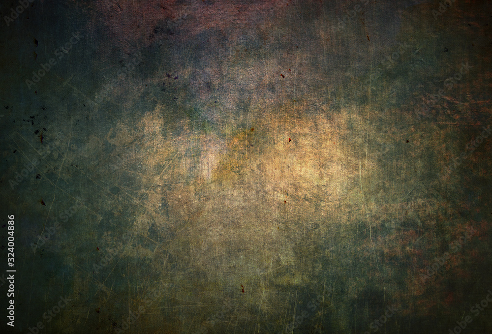 Dark dirty metal background with scratches. Metal corrosion. Color abstract metal texture grunge and mysterious
