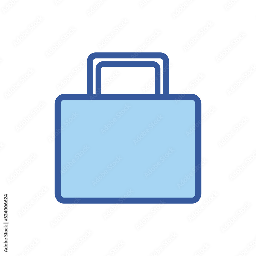 Isolated money suitcase line and fill style icon vector design Isolated money suitcase line and fill style icon vector design