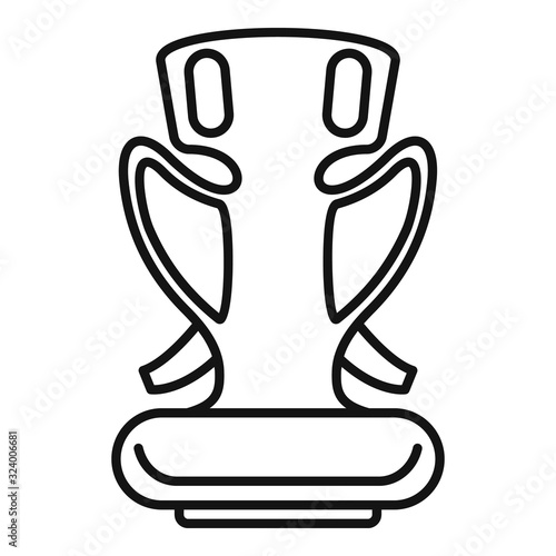 Care baby car seat icon. Outline care baby car seat vector icon for web design isolated on white background