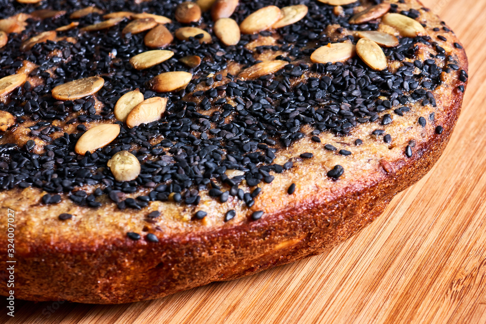 homemade baked bread with cereals and seeds homemade baked bread with cereals and seeds