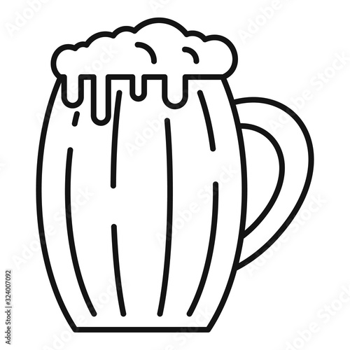 Beverage kvass icon. Outline beverage kvass vector icon for web design isolated on white background