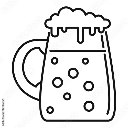 Kvass icon. Outline kvass vector icon for web design isolated on white background