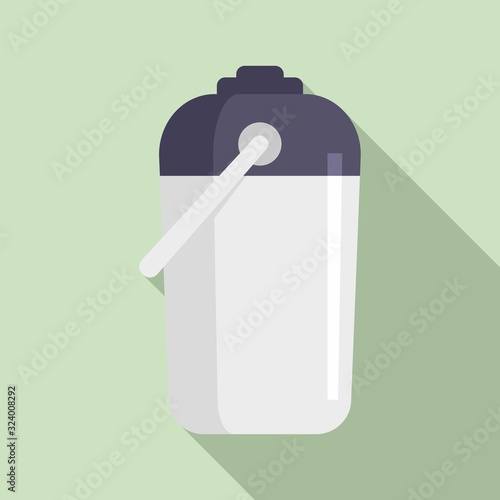 Thermo bottle icon. Flat illustration of thermo bottle vector icon for web design