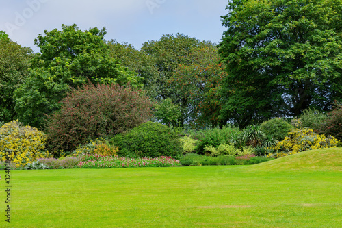 Beautiful natural garden of the Palace of Holyroodhouse