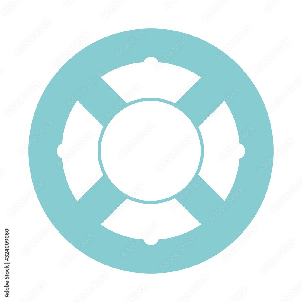 Isolated safe float helmet block style icon vector design Isolated safe float helmet block style icon vector design