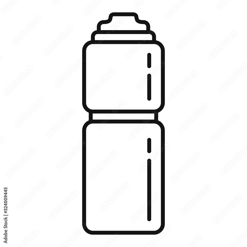 Fototapeta premium Camping thermo bottle icon. Outline camping thermo bottle vector icon for web design isolated on white background