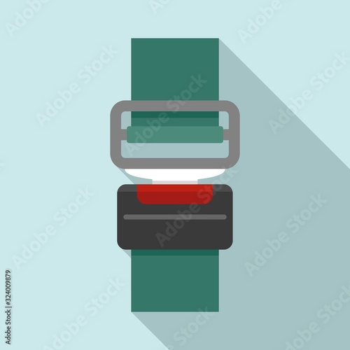 Seatbelt icon. Flat illustration of seatbelt vector icon for web design