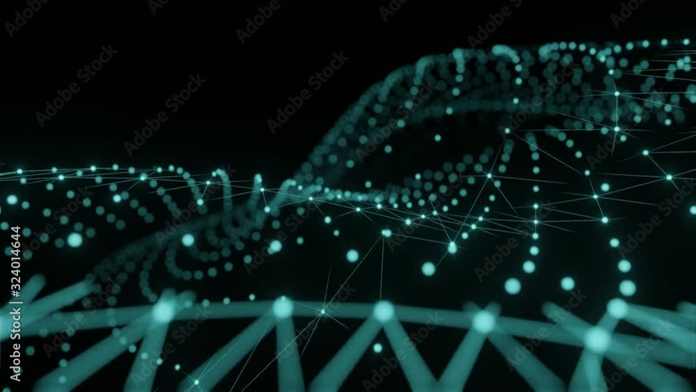 Abstract geometric polygonal connected lines and dots plexus animation. Motion background for data communication and internet connection concept Abstract geometric polygonal connected lines and dots plexus animation. Motion background for data communication and internet connection concept