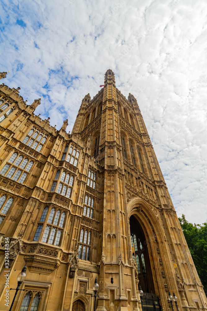 Exterior view of the Houses of Parliament