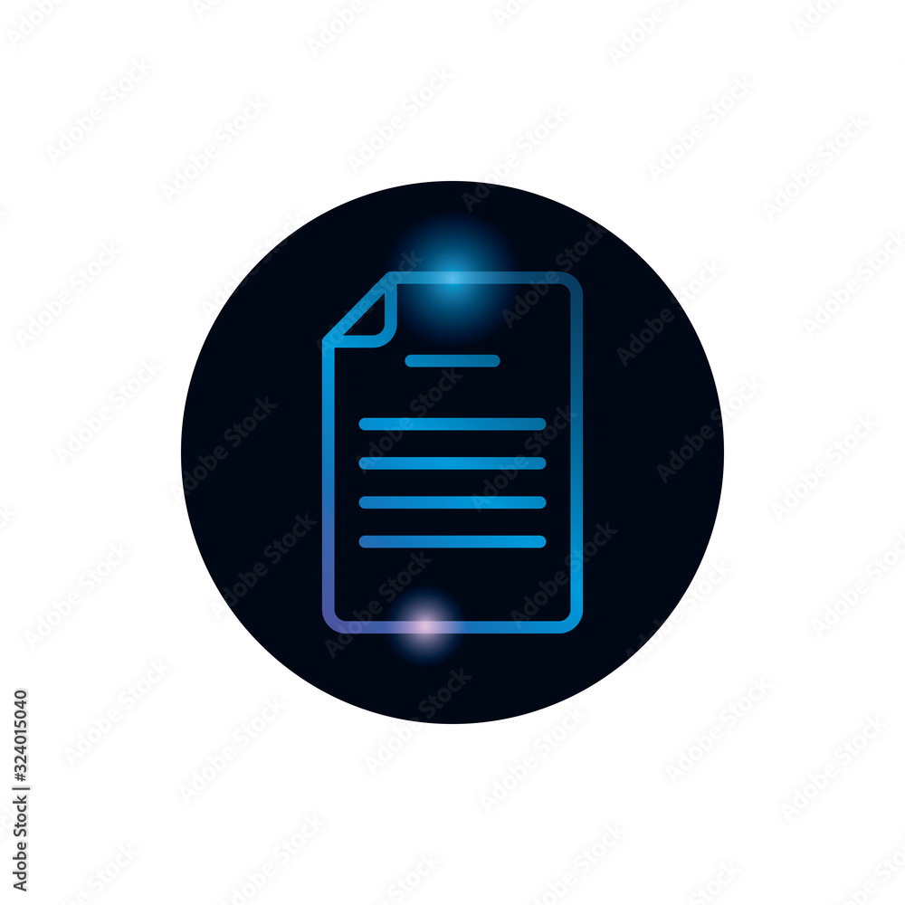 Isolated data document gradient style icon vector design Isolated data document gradient style icon vector design