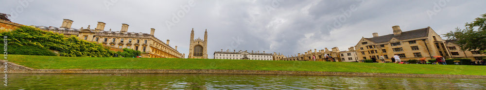 Exterior view of the King's College from River Cam