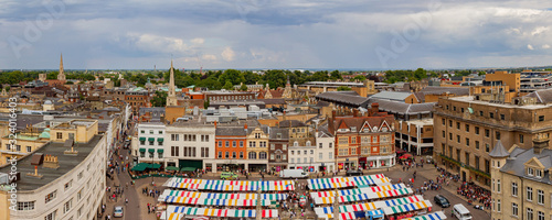 Εκτύπωση καμβά Aerial street view of the downtown and Cambridge Market Square