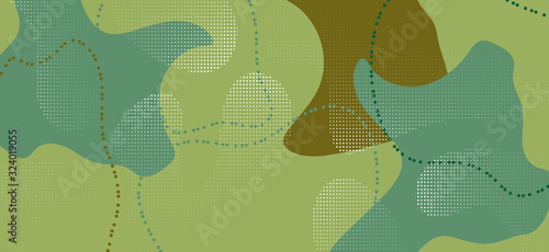 Trendy Camouflage Composition. Hipster Forest 