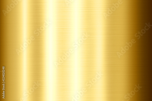 3D illustration of shiny golden metal texture or background