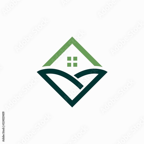 Landscape logo that formed letter V