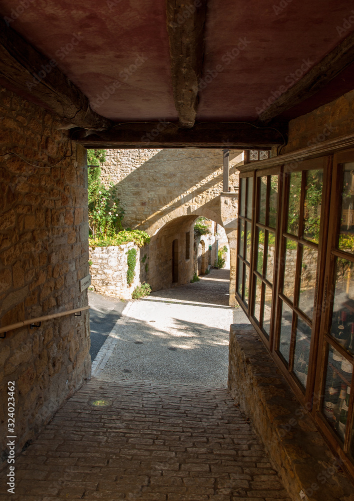  Village around Castelnaud-la-chapelle castle in Dordogne valley, Perigord Noir, France