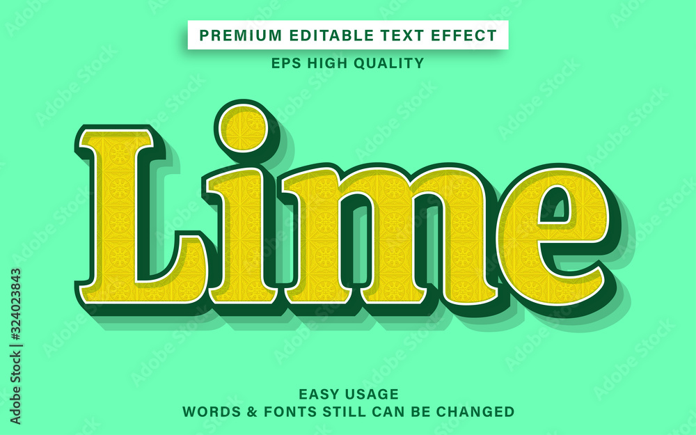 Fototapeta premium lime text effect