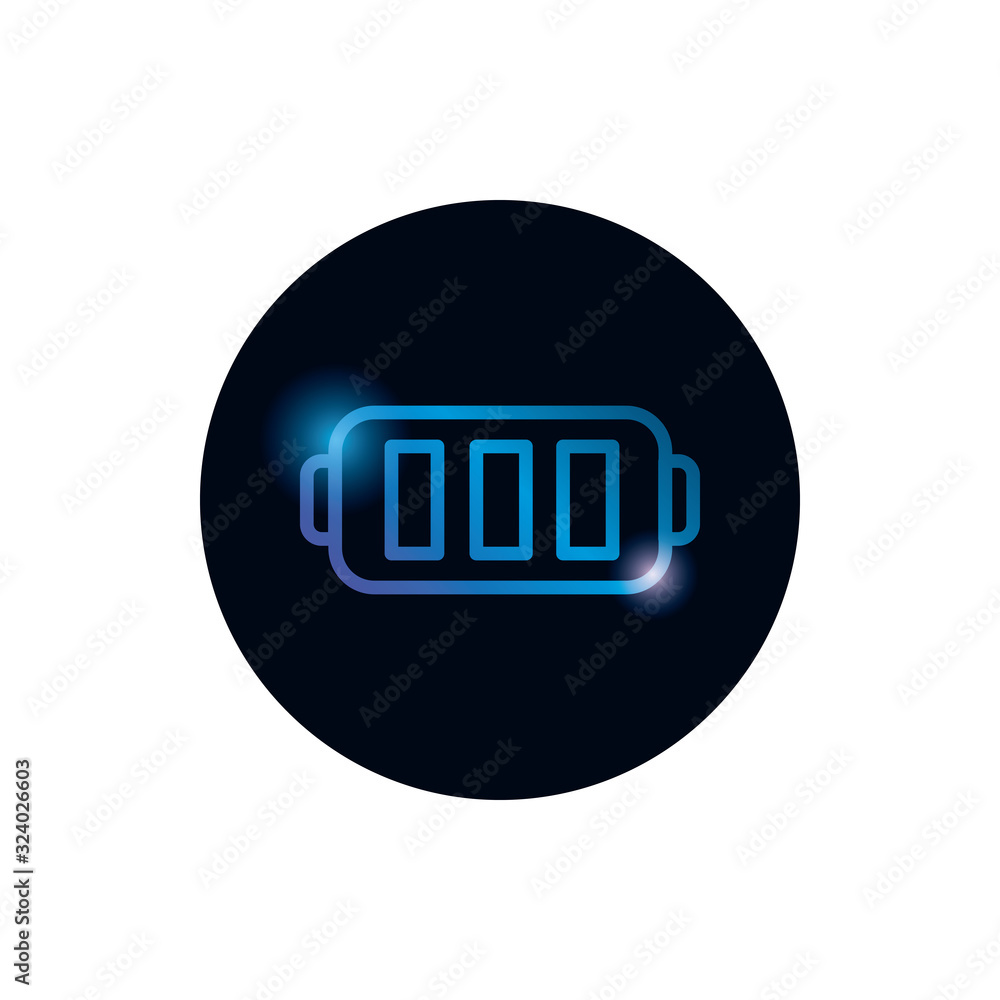 Isolated battery gradient style icon vector design Isolated battery gradient style icon vector design