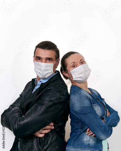 man and woman in a mask