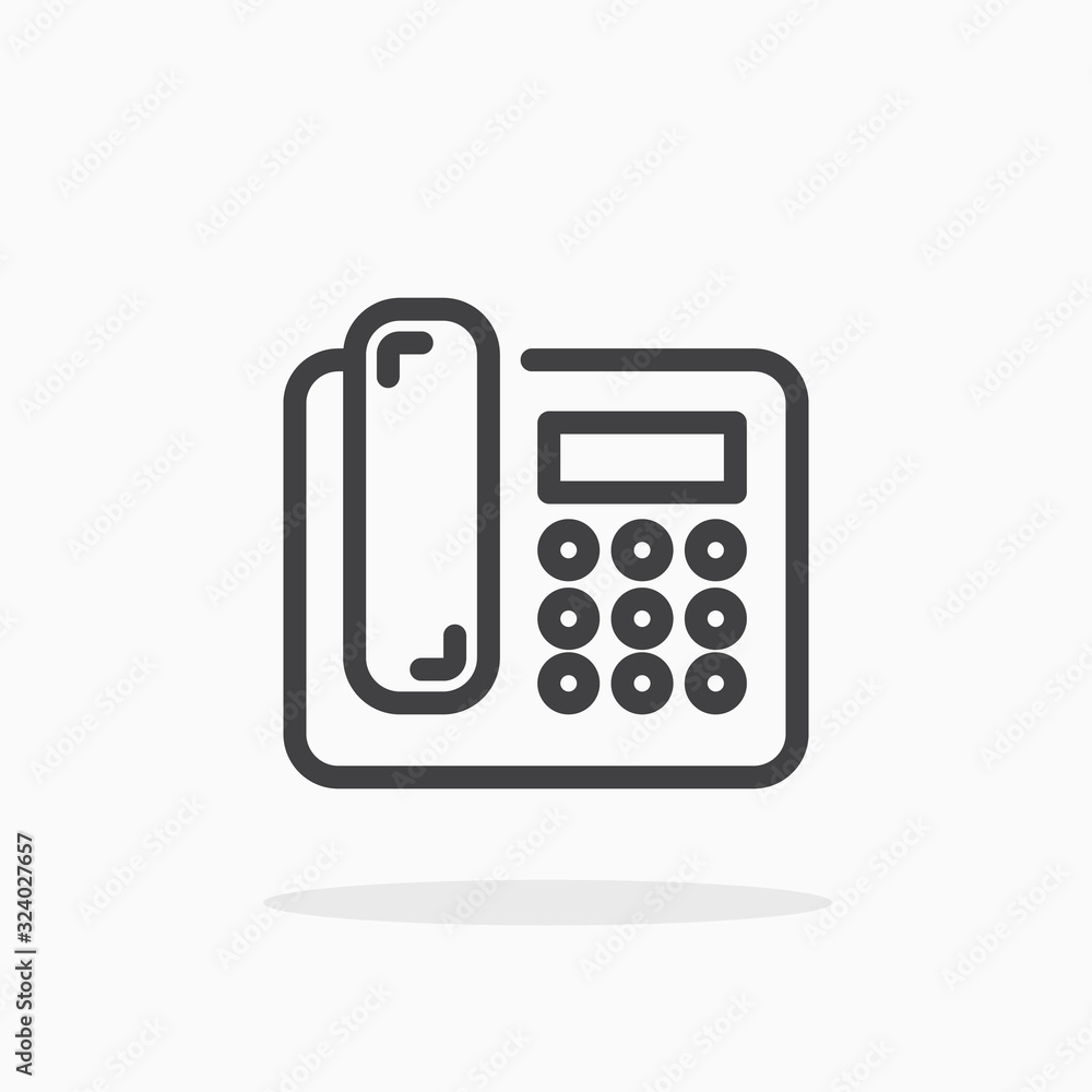 Phone icon in line style. Editable stroke. Phone icon in line style. Editable stroke.