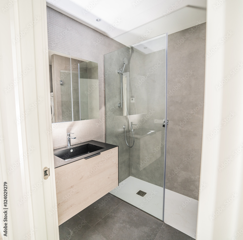 interior of modern bathroom