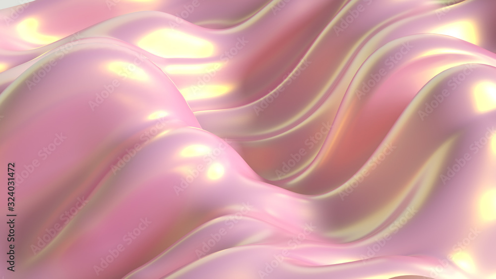 Obraz premium Drapery fabric abstraction. 3d illustration, 3d rendering.