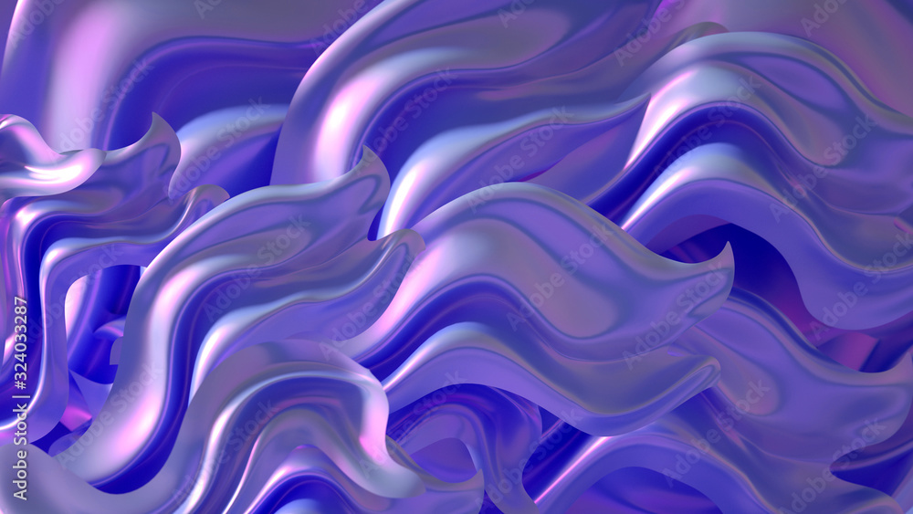 Fototapeta premium Drapery fabric abstraction. 3d illustration, 3d rendering.
