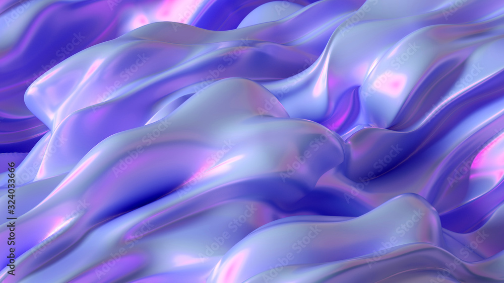 Obraz premium Drapery fabric abstraction. 3d illustration, 3d rendering.