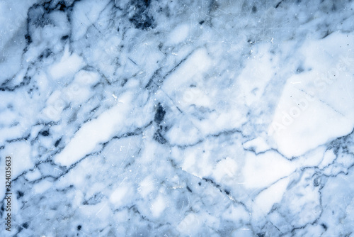 Blue marble patterned texture background for interior design