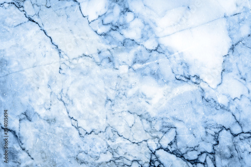 Blue marble patterned texture background for interior design