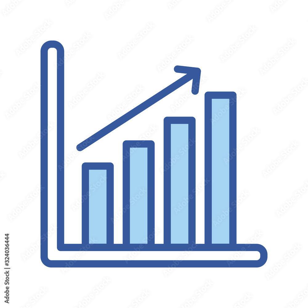 Isolated workflow bars line and fill style icon vector design Isolated workflow bars line and fill style icon vector design
