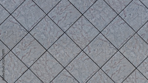 Square shaped white tiles surface texture as background image.