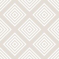 Canvas schilderij Ruiten patronen Beige geometrisch raster subtiele textuur  © Olgastocker