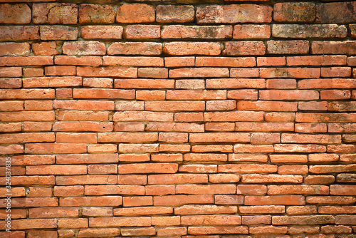 Brick wall background for vintage style exterior or architecture