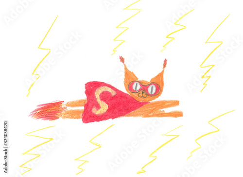 Superbohater rysunek dziecka