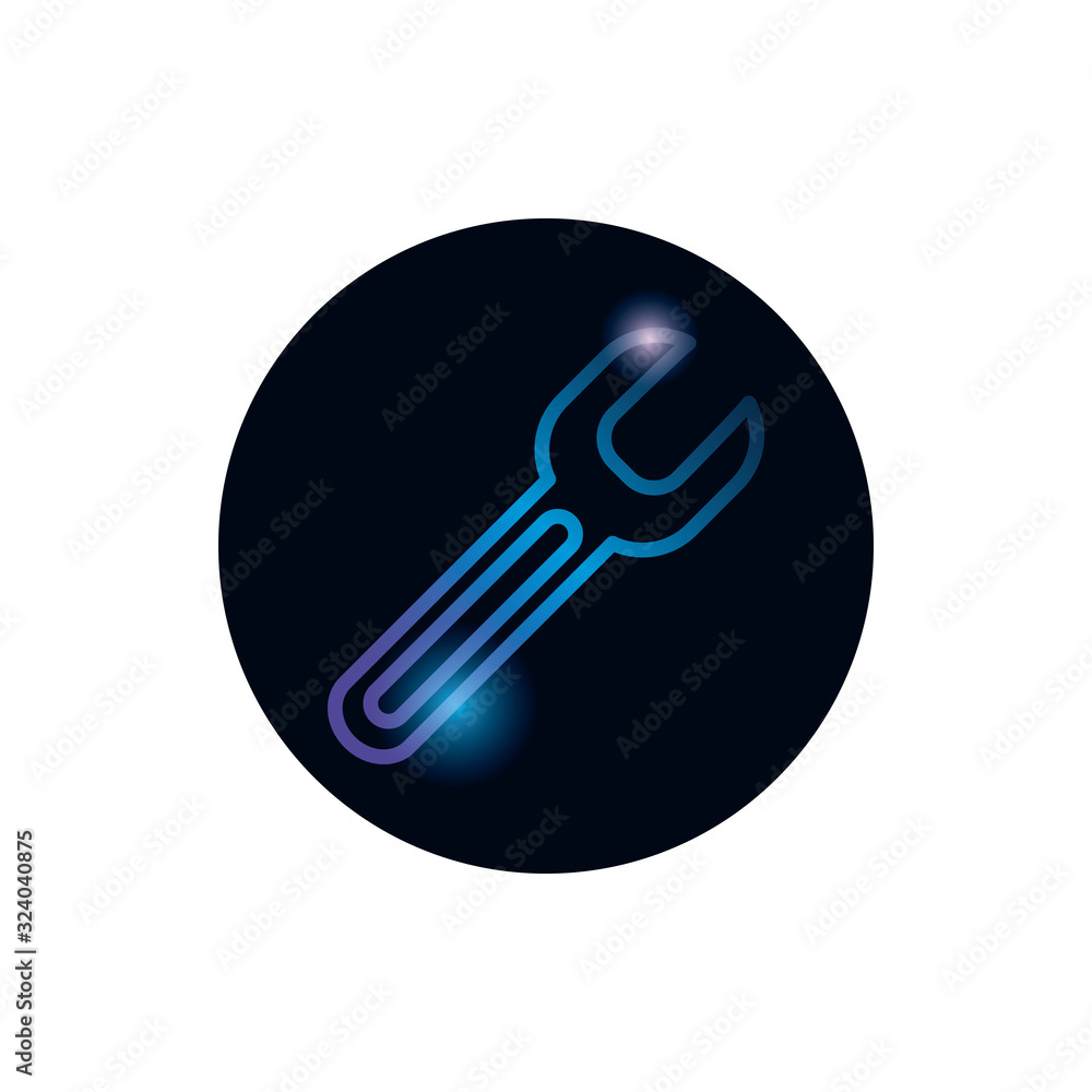 Isolated construction wrench gradient style icon vector design Isolated construction wrench gradient style icon vector design