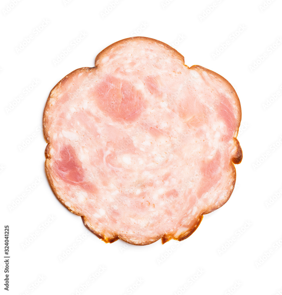 Sliced salami sausage. Smoked ham. Sliced salami sausage. Smoked ham.
