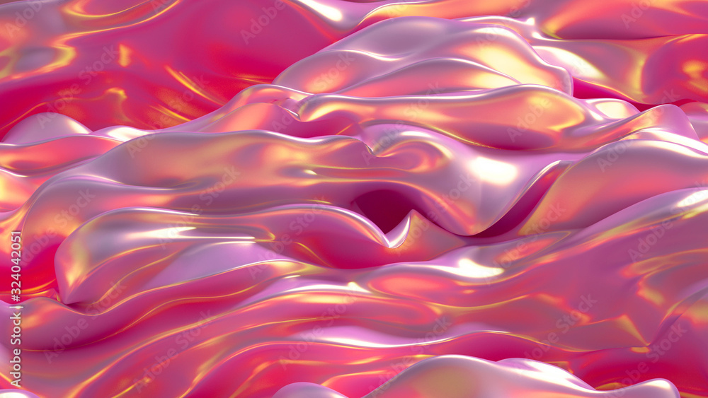 Obraz premium Drapery fabric abstraction. 3d illustration, 3d rendering.