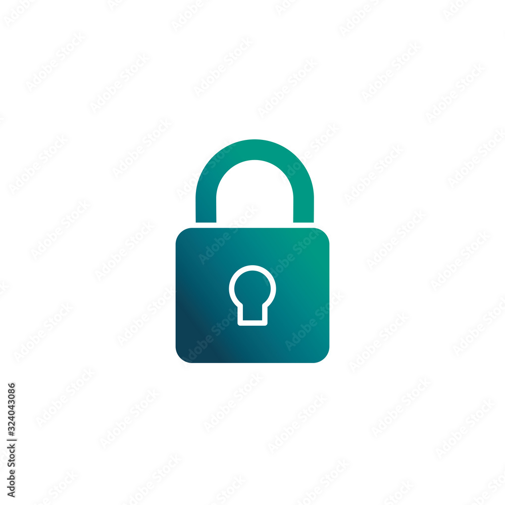 security padlock, gradient style icon security padlock, gradient style icon