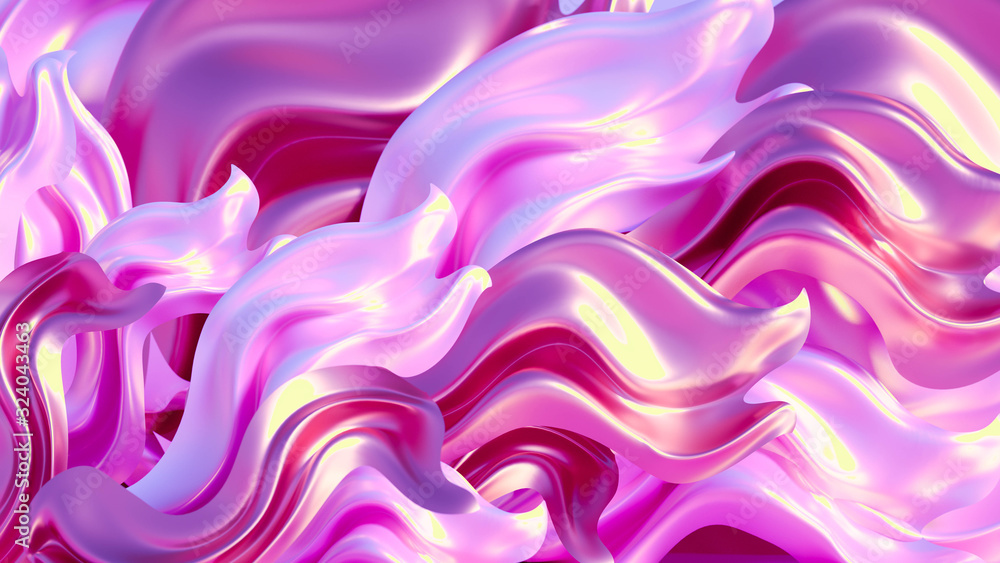 Obraz premium Drapery fabric abstraction. 3d illustration, 3d rendering.