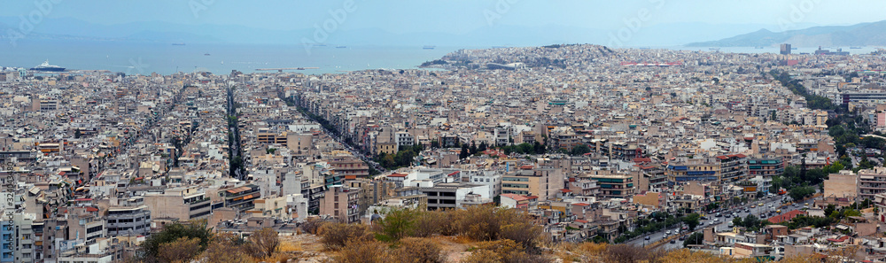 panorama of the city of athens, greece