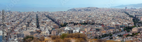 panorama of the city of athens, greece